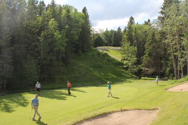 Action on the 17th hole.